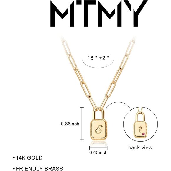 Gift-Ready Engraved Lock Pendant Necklace - Customized for Every Occasion - Picture 5 of 7